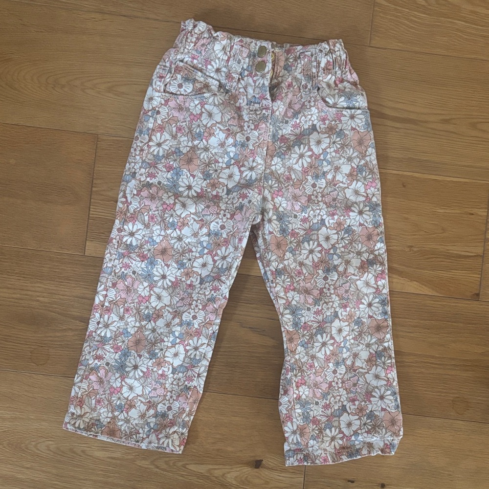Floral Print Kids Casual Pants